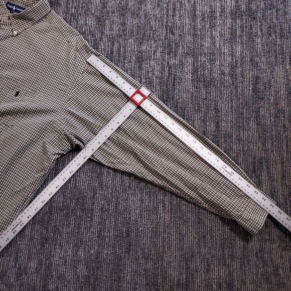 Polo Ralph Lauren McMeel Green Plaid Button Front XXL Shirt 100% Cotton Casual - Picture 12 of 14